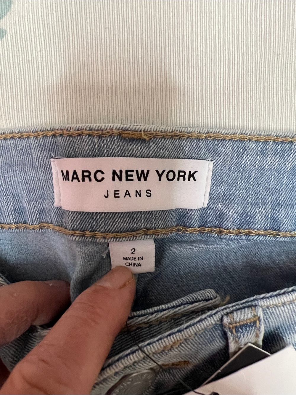 Marc New York Light Wash Denim Rolled-Hem Shorts - Picture 3 of 5